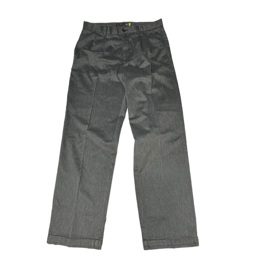 Mens Old Navy Gray Mid‎ Rise Super Khakis Regular Fit Dress Pants Size 36x36